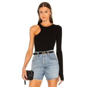 AGOLDE Bea Cutaway Bodysuit Black